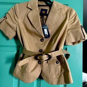 Tan Outback Ted Women’s Suit blazer. Lined. Size XS NEW WITH TAGS